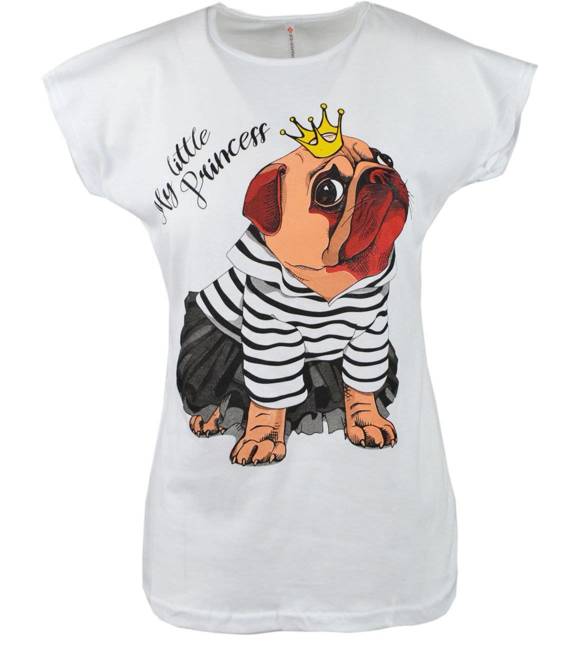 Fajna bluzka t-shirt z printem DOG